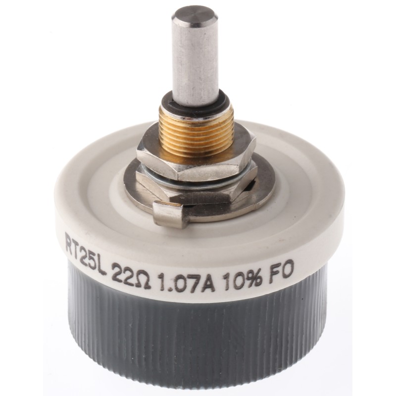 1 pcs - Vishay 25W 22Ω Wirewound Rheostat, RT025AS22R0KB