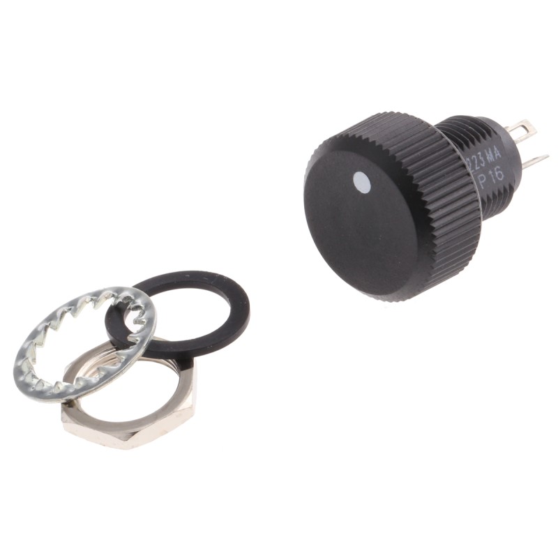 1 pcs - Vishay 22kΩ Rotary Potentiometer 1-Gang Panel Mount, P16NP223MAB15