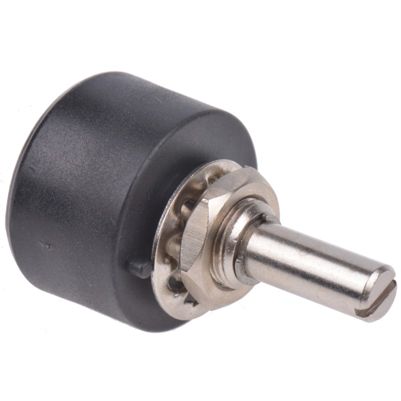 1 pcs - RS PRO 10Ω Rotary Potentiometer 1-Gang Panel Mount