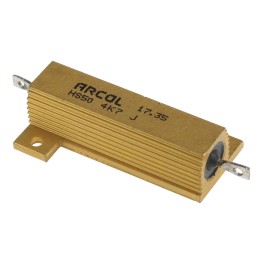 1 pcs - Arcol, 4.7kΩ 50W Wire Wound Chassis Mount Resistor HS50 4K7 J ±5%
