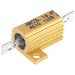 1 pcs - Arcol, 120Ω 10W Wire Wound Chassis Mount Resistor HS10 120R J ±5%