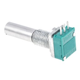 1 pcs - Alps Alpine 10kΩ Rotary Carbon Film Potentiometer, Panel Mount (Through Hole), RK097111030X