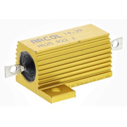 1 pcs - Arcol, 220mΩ 25W Wire Wound Chassis Mount Resistor HS25 R22 J ±5%