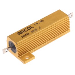 1 pcs - Arcol, 6.8kΩ 50W Wire Wound Chassis Mount Resistor HS50 6K8 J ±5%