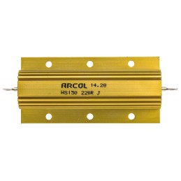 1 pcs - Arcol, 220Ω 150W Wire Wound Chassis Mount Resistor HS150 220R J ±5%