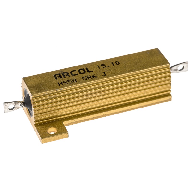 1 pcs - Arcol, 5.6Ω 50W Wire Wound Chassis Mount Resistor HS50 5R6 J ±5%