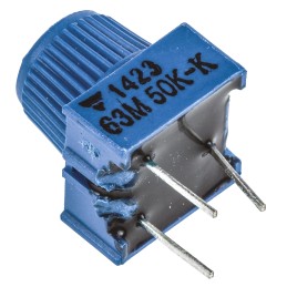 1 pcs - 50kΩ, Through Hole Trimmer Potentiometer 0.5W Top Adjust Vishay, 63M