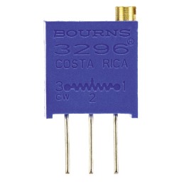 1 pcs - 50kΩ, Through Hole Trimmer Potentiometer 0.5W Top Adjust Bourns, 3296