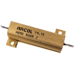 1 pcs - Arcol, 820Ω 50W Wire Wound Chassis Mount Resistor HS50 820R J ±5%