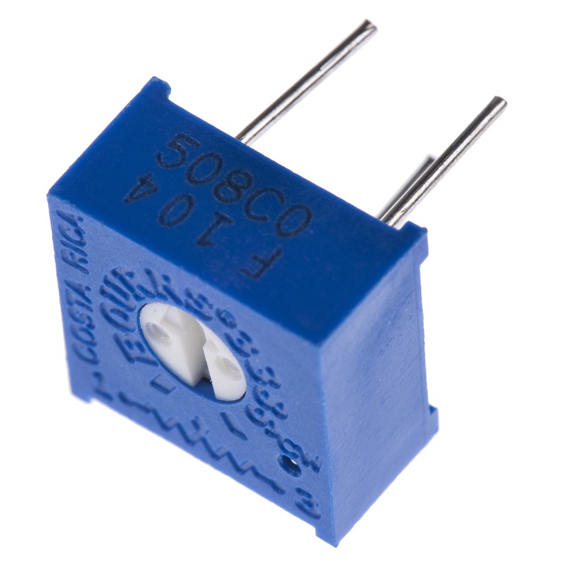 1 pcs - 100kΩ, Through Hole Trimmer Potentiometer 0.5W Top Adjust Bourns, 3386
