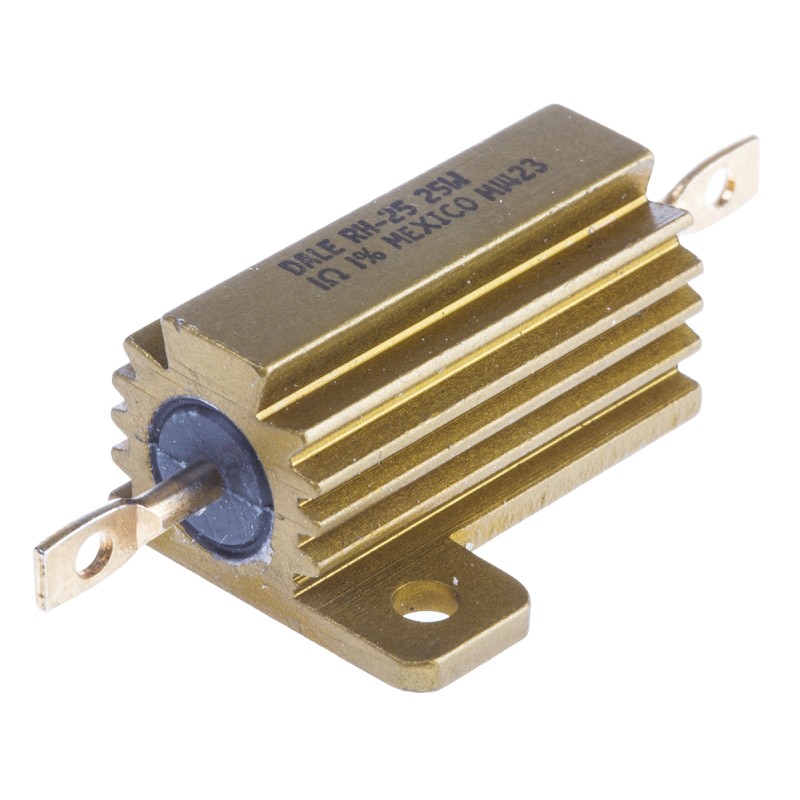 1 pcs - Vishay, 1Ω 25W Wire Wound Chassis Mount Resistor RH0251R000FE02 ±1%