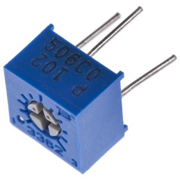 1 pcs - 1kΩ, Through Hole Trimmer Potentiometer 0.5W Top Adjust Bourns, 3362