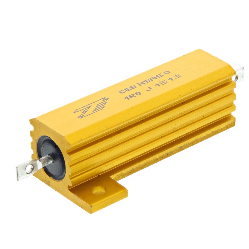 1 pcs - TE Connectivity, 1Ω 50W Wire Wound Chassis Mount Resistor HSA501R0J ±5%