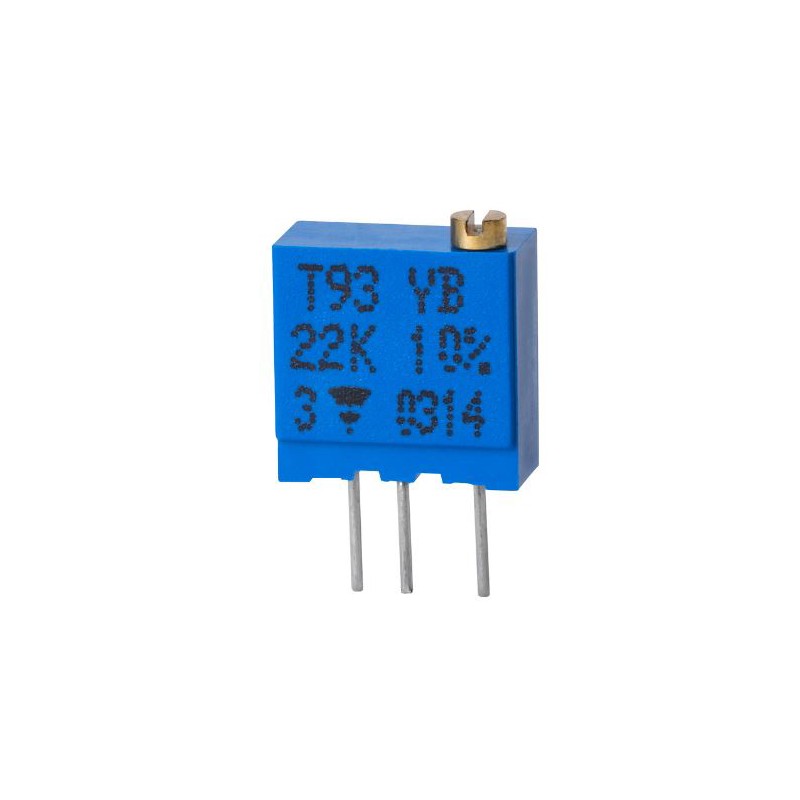 1 pcs - 100kΩ, Through Hole Trimmer Potentiometer 0.5W Top Adjust Vishay, T93