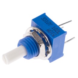 1 pcs - Bourns 1kΩ Rotary Potentiometer 1-Gang, Panel Mount (Through Hole), 3310Y-001-102L