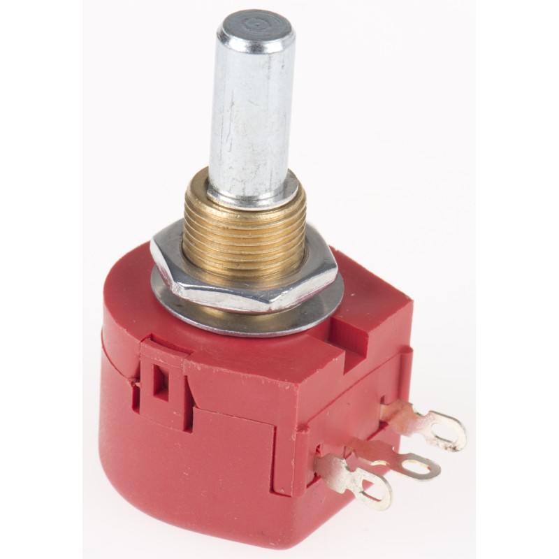 1 pcs - TE Connectivity 10Ω Rotary Potentiometer 1-Gang Panel Mount, TW1100KA