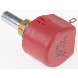 1 pcs - TE Connectivity 10Ω Rotary Potentiometer 1-Gang Panel Mount, TW1100KA