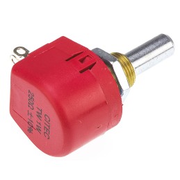 1 pcs - TE Connectivity 250Ω Rotary Potentiometer 1-Gang Panel Mount, TW1251KA