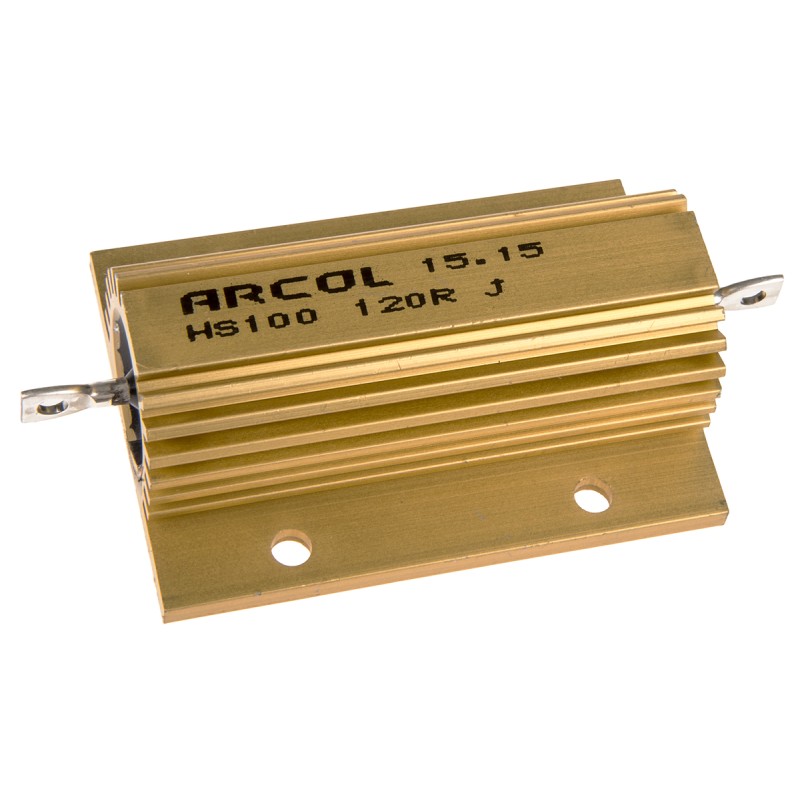 1 pcs - Arcol, 120Ω 100W Wire Wound Chassis Mount Resistor HS100 120R J ±5%