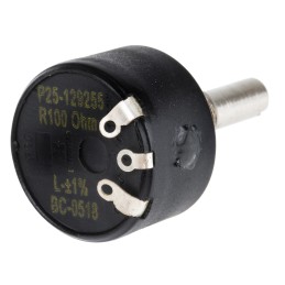 1 pcs - RS PRO 100Ω Rotary Potentiometer 1-Gang Panel Mount