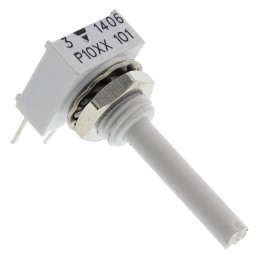 1 pcs - Vishay 100Ω Rotary Potentiometer 1-Gang Panel Mount, P10XXAI101KB30