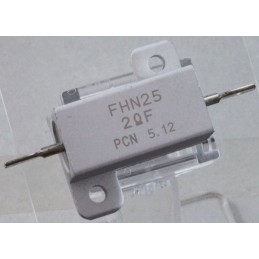1 pcs - PCN, 1Ω 20W Wire Wound Chassis Mount Resistor FHN25 1OHMF ±1%