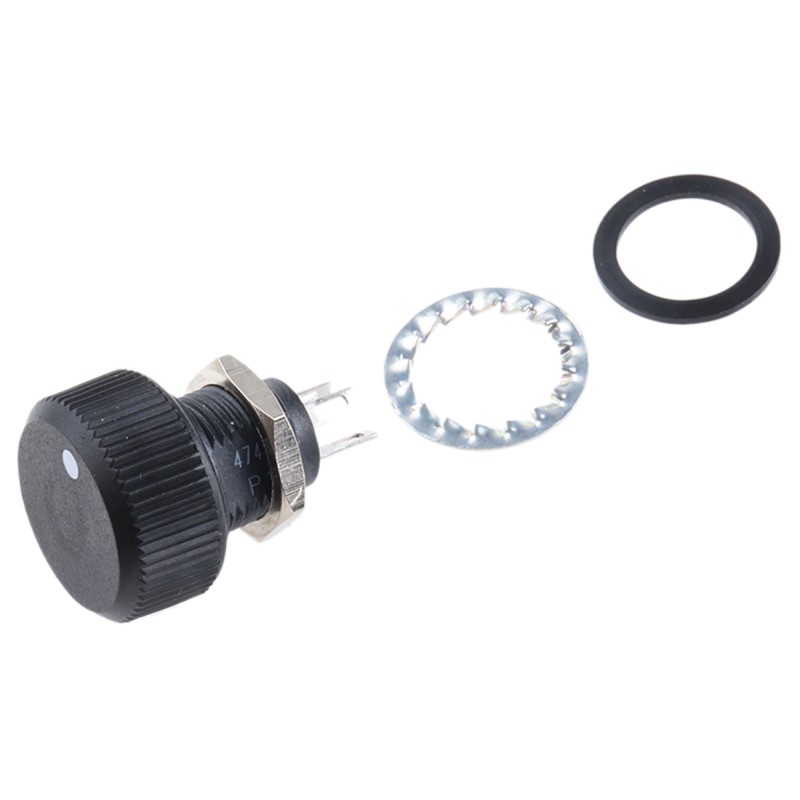 1 pcs - Vishay 470kΩ Rotary Potentiometer 1-Gang Panel Mount, P16NP474MAB15
