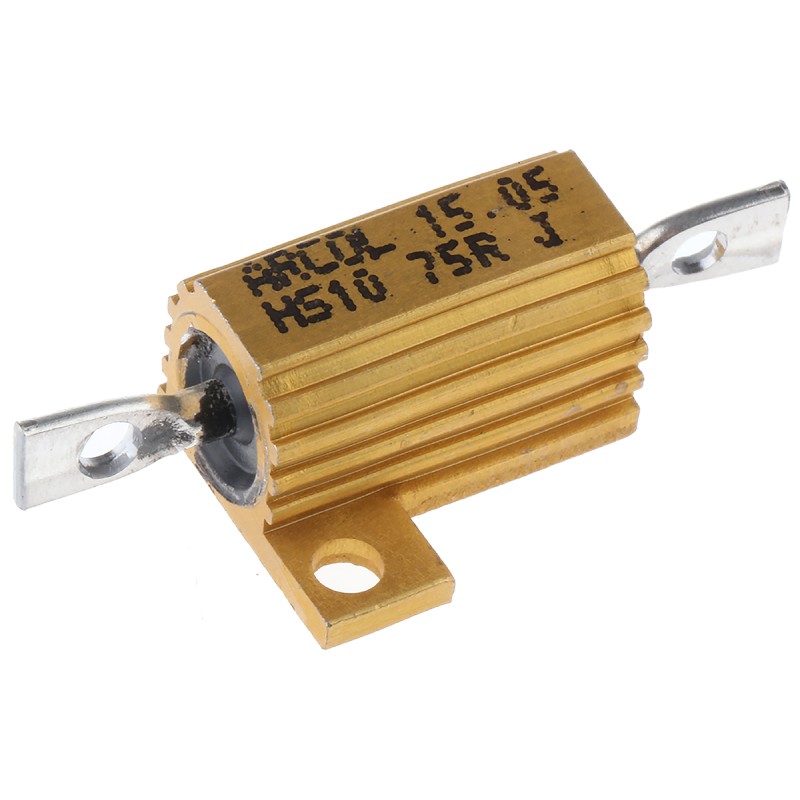 100 pcs - Arcol, 75Ω 10W Wire Wound Chassis Mount Resistor HS10 75R J ±5%