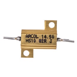 100 pcs - Arcol, 82Ω 10W Wire Wound Chassis Mount Resistor HS10 82R J ±5%