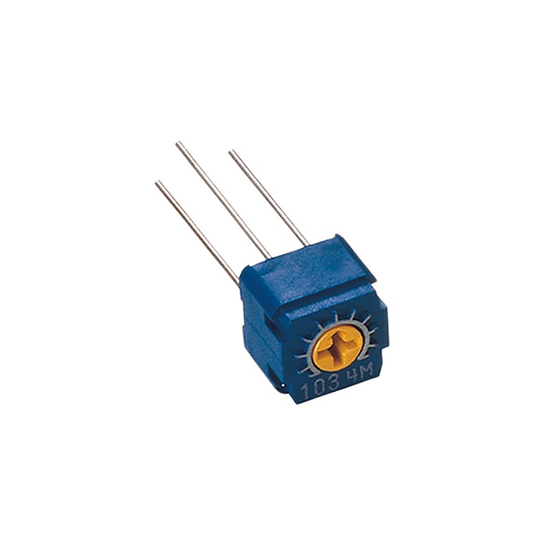 5 pcs - 2kΩ, Through Hole Trimmer Potentiometer 0.5W Top Adjust Nidec Components, CT6