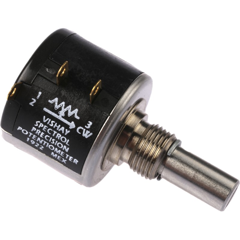 10 pcs - Vishay 10kΩ Rotary Potentiometer 10-Turns 1-Gang Panel Mount, 534B1103JL