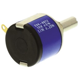 10 pcs - Vishay 10kΩ Rotary Potentiometer 10-Turns 1-Gang Panel Mount, 534B1103JC8872