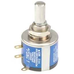 10 pcs - Vishay 500Ω Rotary Potentiometer 10-Turns 1-Gang Panel Mount, 534B1501JL