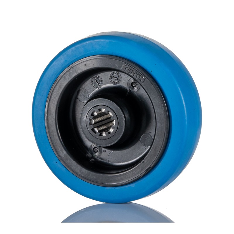 1 pcs - Tente Blue Rubber Abrasion Resistant Trolley Wheel, 160kg
