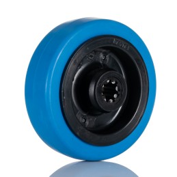 1 pcs - Tente Blue Rubber Abrasion Resistant Trolley Wheel, 160kg