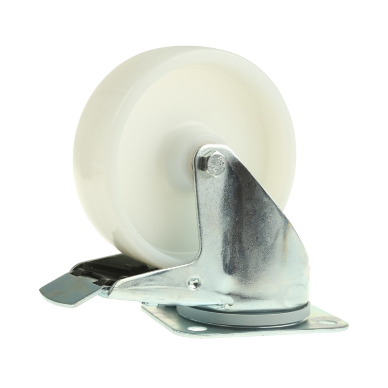 1 pcs - Tente Braked Swivel Castor Wheel, 250kg Capacity, 125mm Wheel