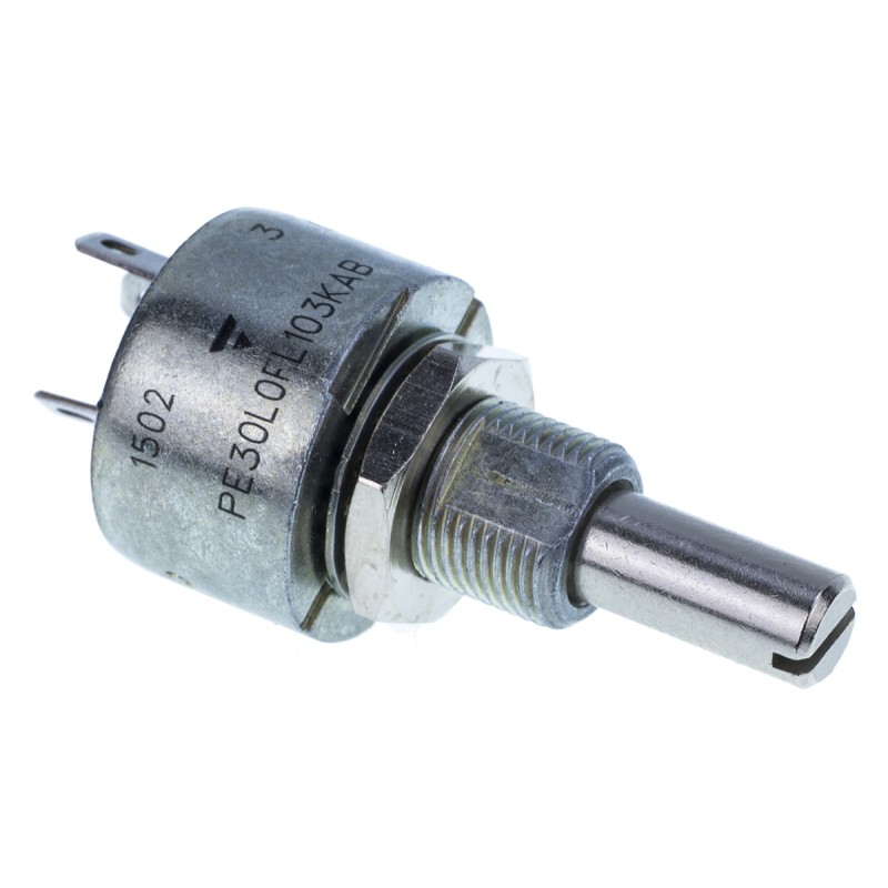 10 pcs - Vishay 10kΩ Rotary Potentiometer 1-Gang Panel Mount, PE30L0FL103KAB