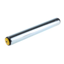 1 pcs - Interroll Zinc Plated Steel Round Conveyor Roller Female 50mm Dia. x 400mm L, 2000N Load Capacity Steel, 12mm Spindle,