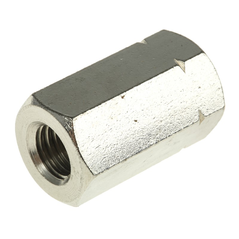 1 Bag of 4 - 30mm Plain Stainless Steel Coupling Nut, M10, A2 304