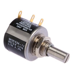 10 pcs - Vishay 5kΩ Rotary Potentiometer 10-Turns 1-Gang Panel Mount, 534B1502JLB