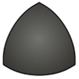 1 pcs - Bosch Rexroth Black Polypropylene Corner Bracket Cap, 40 x 40R Strut Profile, 10mm Groove