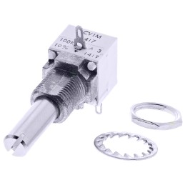 100 pcs - Vishay 100kΩ Rotary Potentiometer 2-Gang Panel Mount, P11S2V0FLSY00D0046