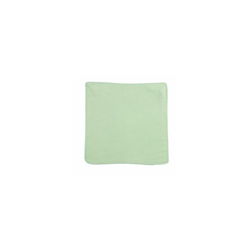 24 pcs - Rubbermaid Commercial Products Microfiber Light Duty Cloth Green Microfibre Cloths for Wet/Dry, Case of 24