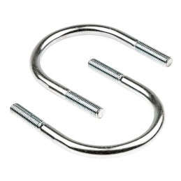 1 Bag of 5 - M12 90mm Bright Zinc Plated Steel Round U-Bolt