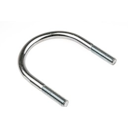 1 Bag of 5 - M12 90mm Bright Zinc Plated Steel Round U-Bolt