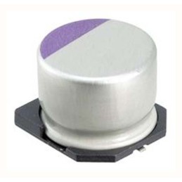 2 pcs - Panasonic 15μF Surface Mount Polymer Capacitor, 100V dc