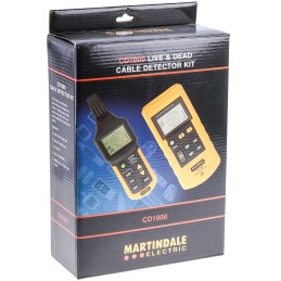 1 pcs - Martindale CMD1000 Cable Tracer, Cable Detection Depth 0.4 (U AC) m, 0.5 (Dual Pole) m, 2 (Single Pole) m, 2.5 (Single