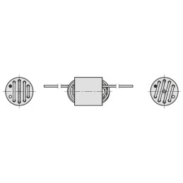 5 pcs - Fair-Rite Ferrite Bead, 10 (Dia.) x 10mm (Axial), 500Ω impedance at 100 MHz