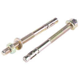 1 Bag of 5 - RS PRO Carbon Steel Anchor Bolt M12 x 140mm, 12mm Fixing Hole