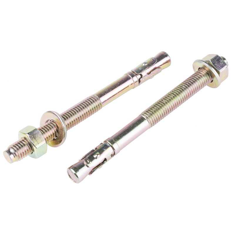 1 Bag of 5 - RS PRO Carbon Steel Anchor Bolt M12 x 140mm, 12mm Fixing Hole